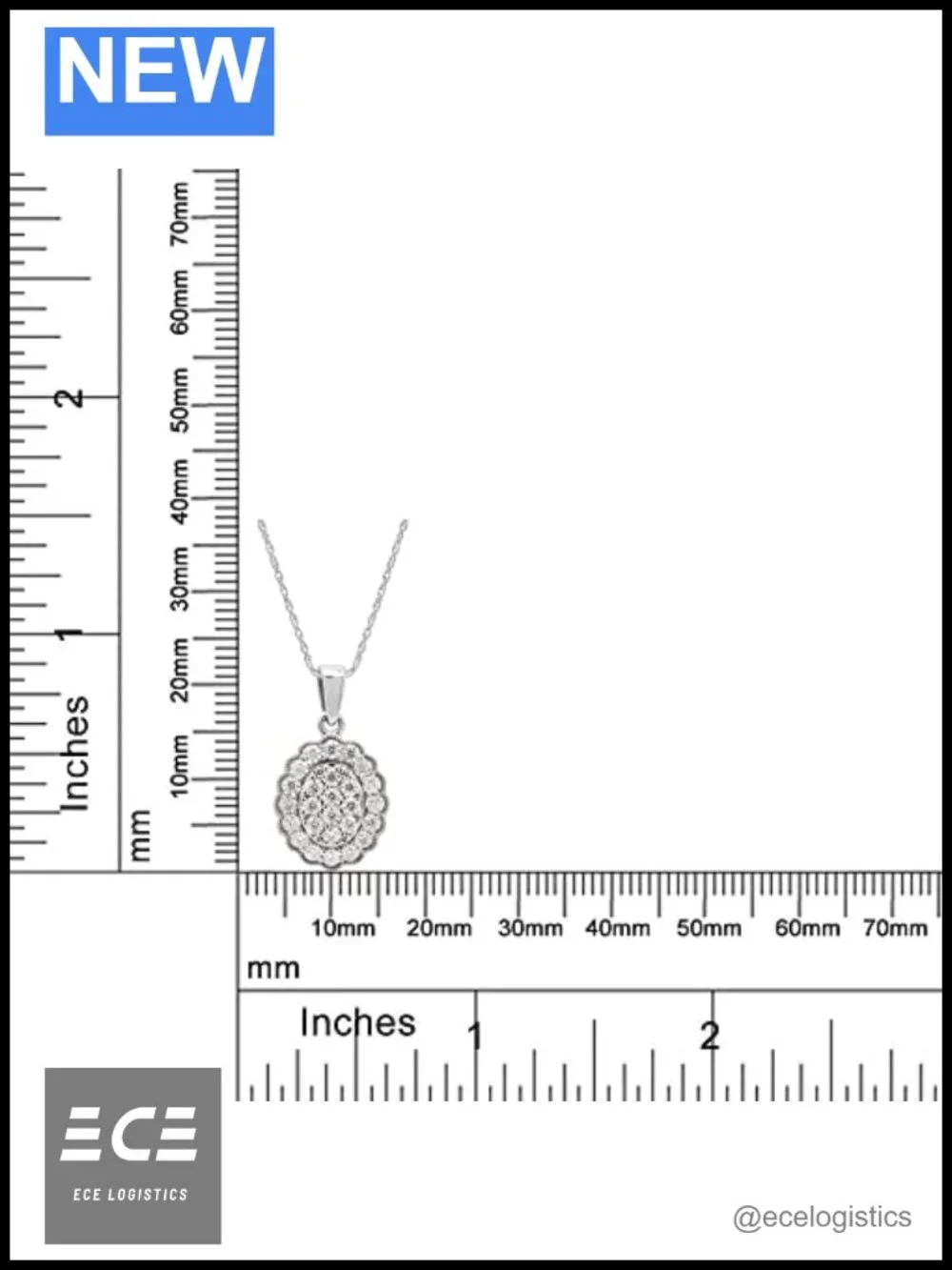Moissanite Cluster Flower Pendant Necklace 14k Gold Over Sterling Silver 18